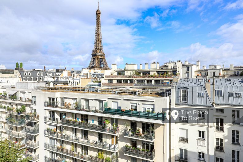 Loft élégant avec terrasse vue tour Eiffel