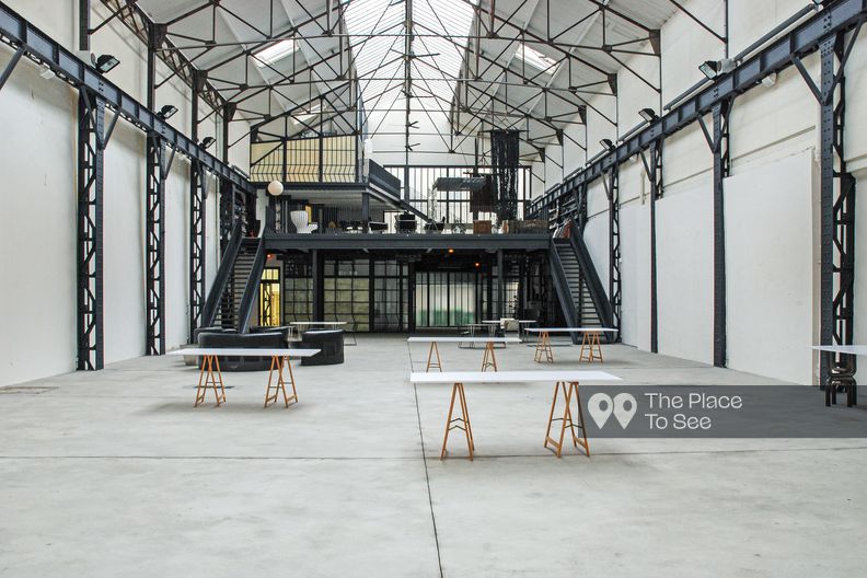 Huge industrial Art Galery with glass roof