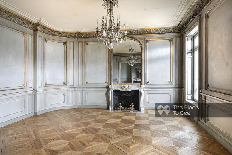 Faded Parisian apartment with common areas