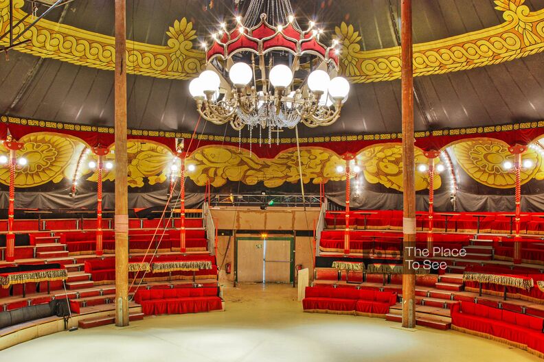 Different style circus tents