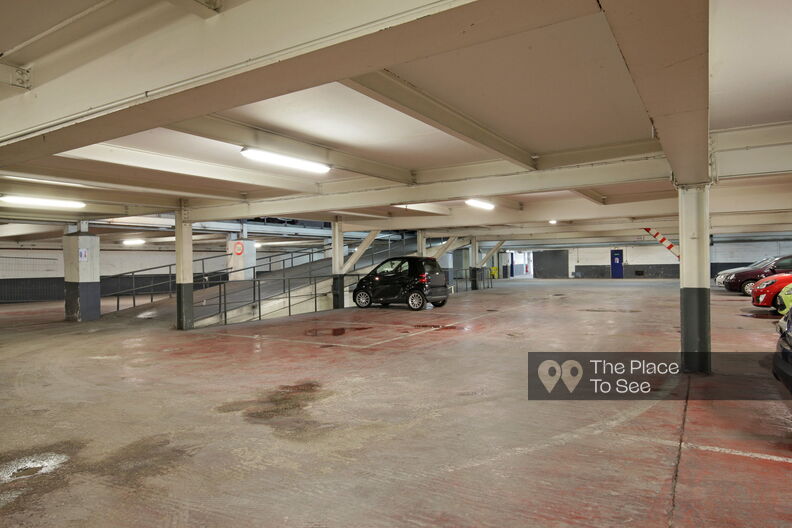Underground parking and empty archive room