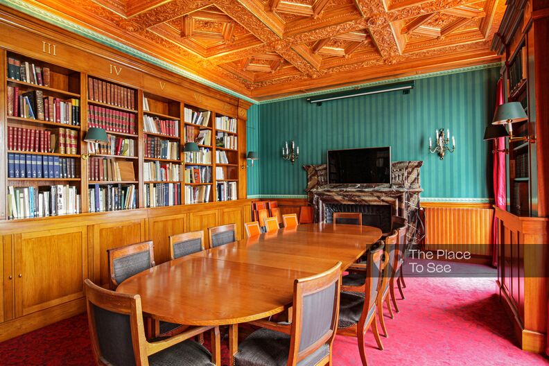 Baroque office and paneled meeting room