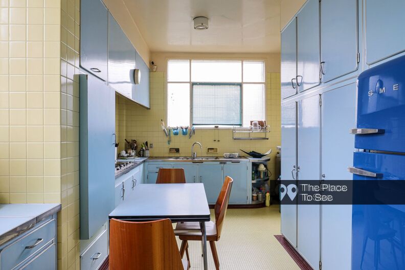 Modernist architect house with period furniture