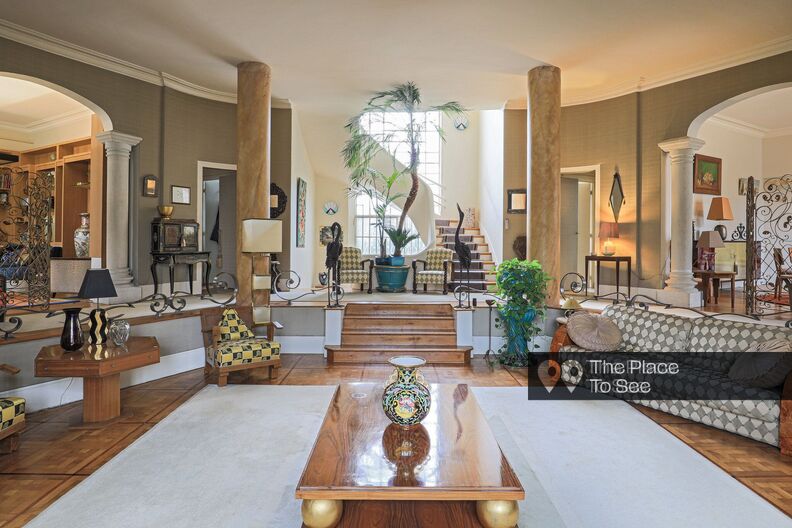 Modernist architect house with period furniture