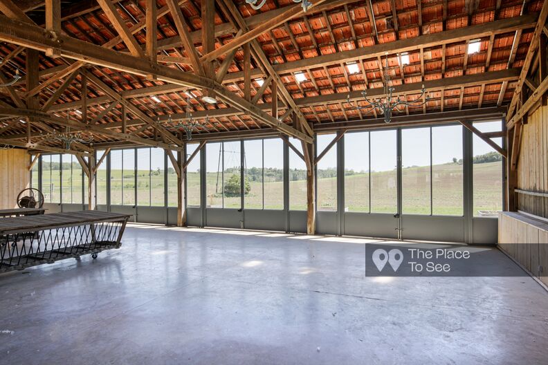 Renovated barn and farm and fields