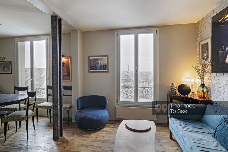 Bohemian apartment with Eiffel Tower view