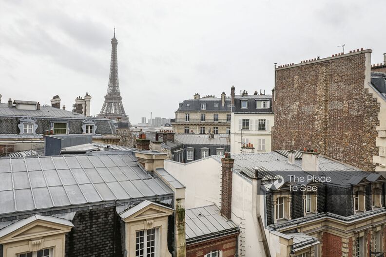 Incredible Eiffel Tower view fo this refine Parisian apartment