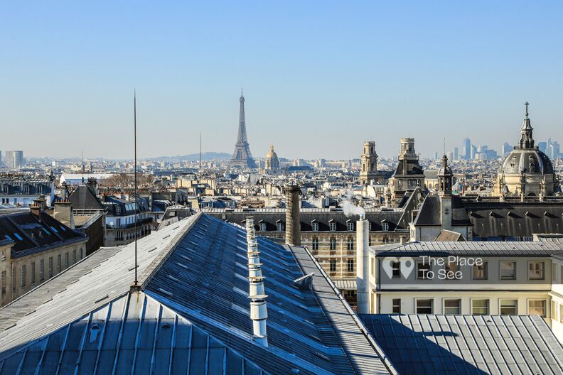 Rooftop with view over Paris 