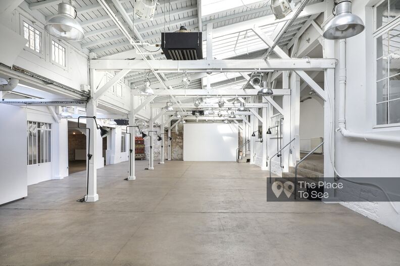 Clean and white showroom