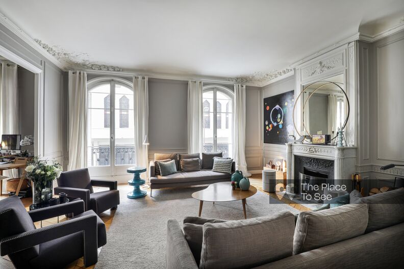 Appartement Haussmannien chic aux tons pastels