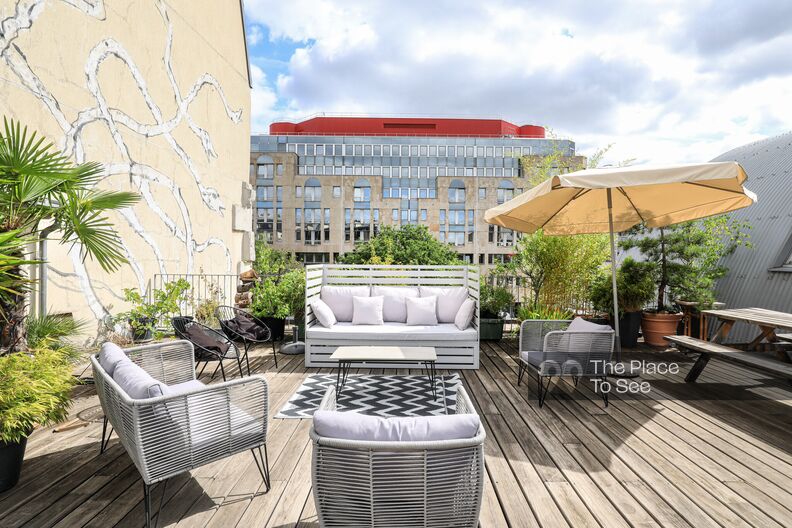 Dome de bois rooftop vue Paris
