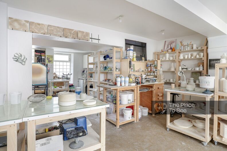 Porcelain workshop on a cobbled street