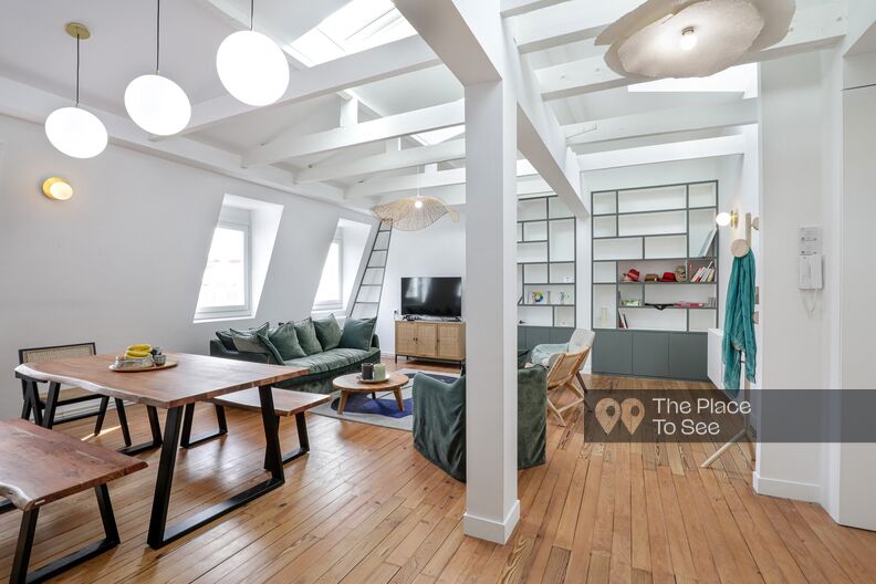 Parisian apartment under the roof