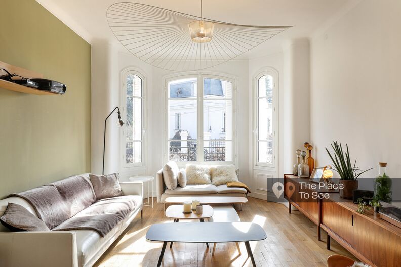 Bright millstone house from 1930 and Scandinavian design