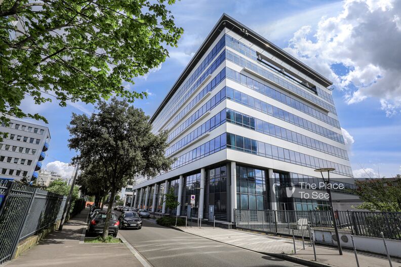 Contemporary empty office building