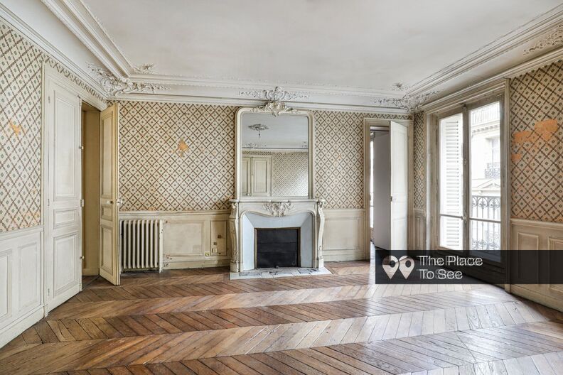 Empty derelict Parisian apartment
