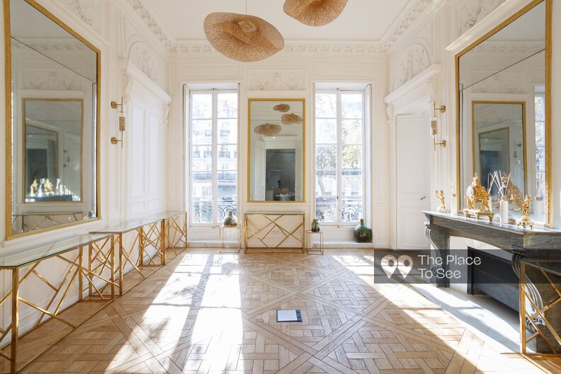 Reception rooms in a magnificent bright apartment