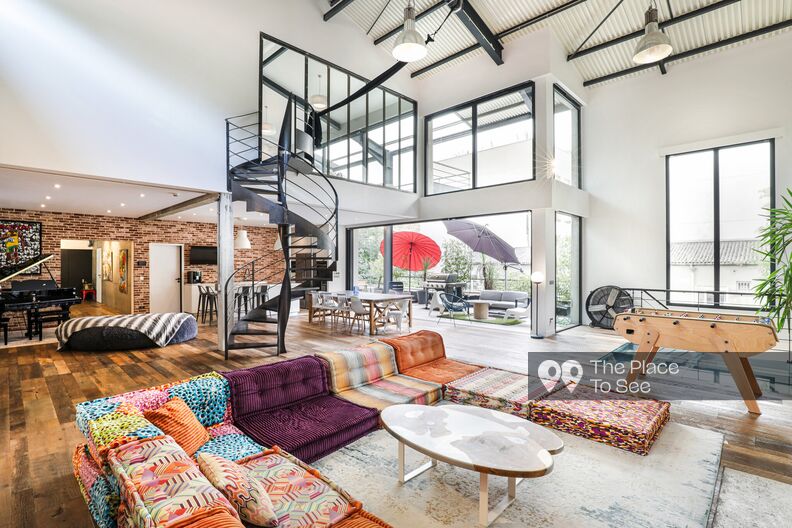 New York style loft house on 3 levels
