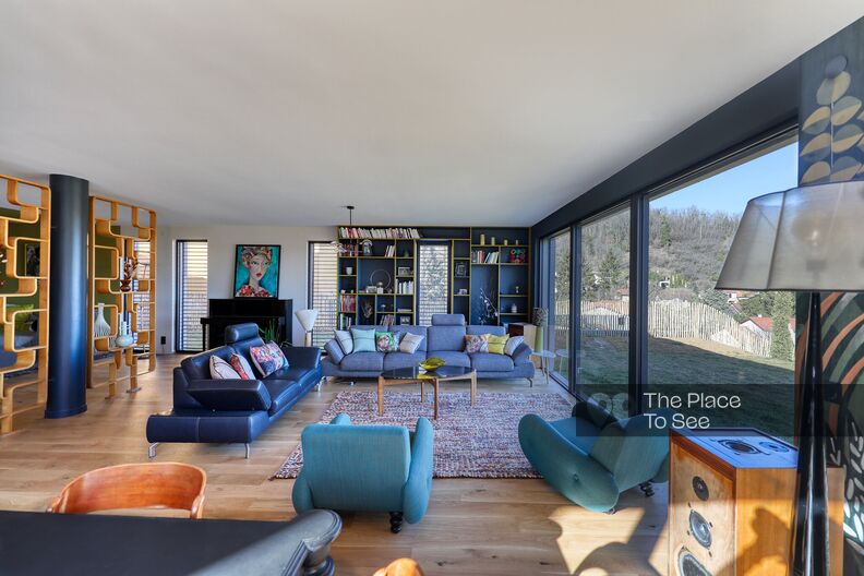 Maison contemporaine et colorée