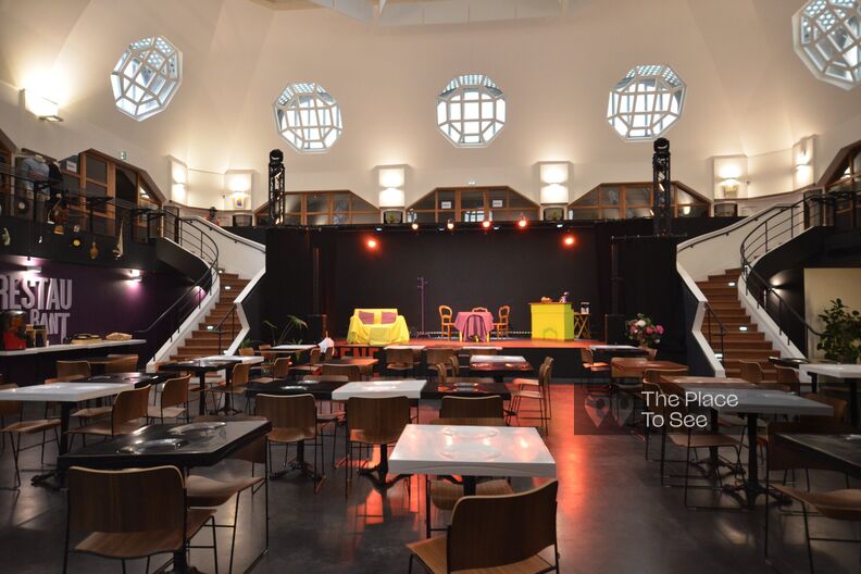Restaurant room under a dome