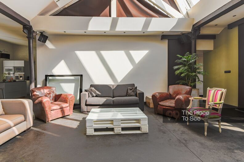 Raw and refined brick loft
