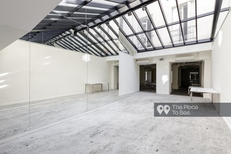 Gallery with large glass roof
