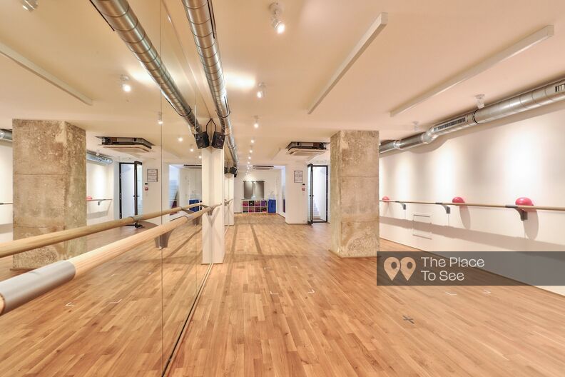 Industrial dance hall with glass roof