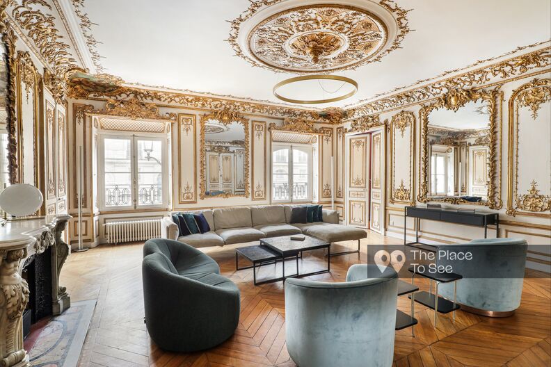 Large luxurious Parisian apartment with gilding