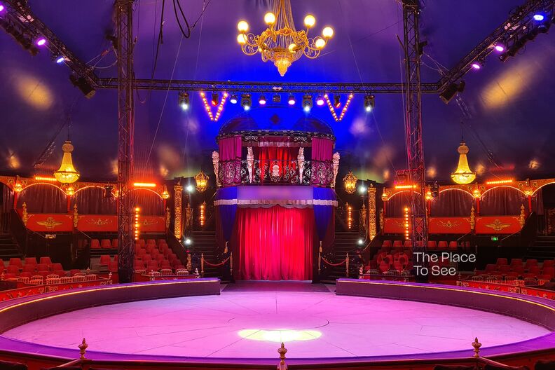 Circus with several tents in Paris