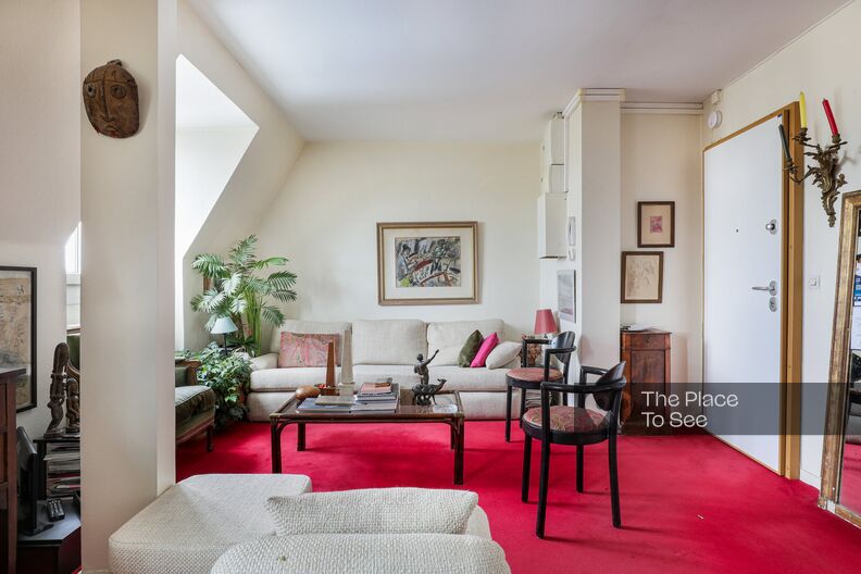 Small attic apartment in a 1930s building