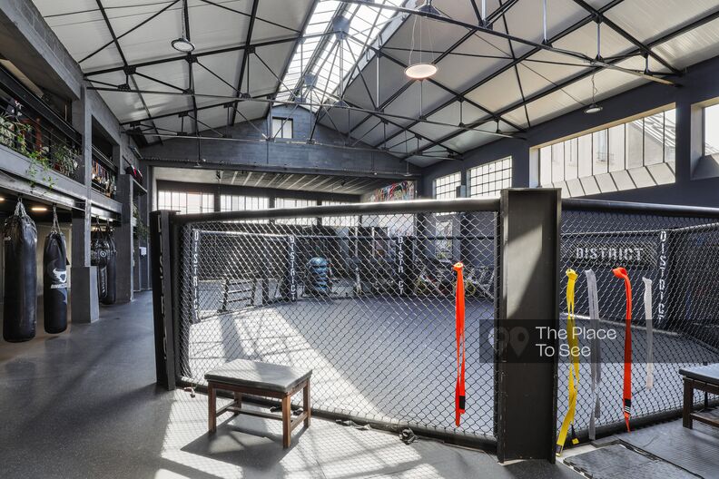 Combat sports hall in a former industrial space
