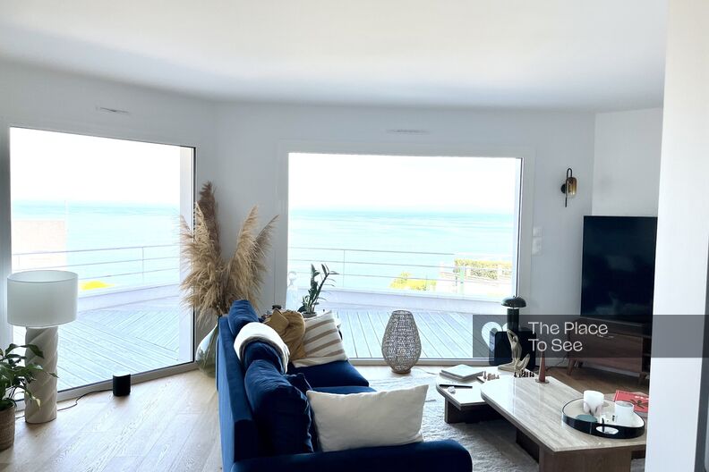 Modern house with a view of the English Channel