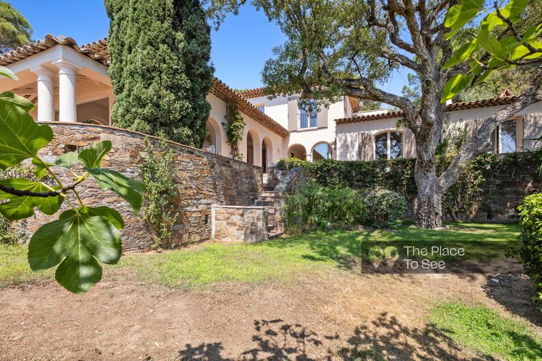 Elegant villa featuring a pool and panoramic sea views