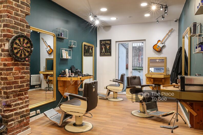 Barber esprit New yorkais avec studio d'enregistrement
