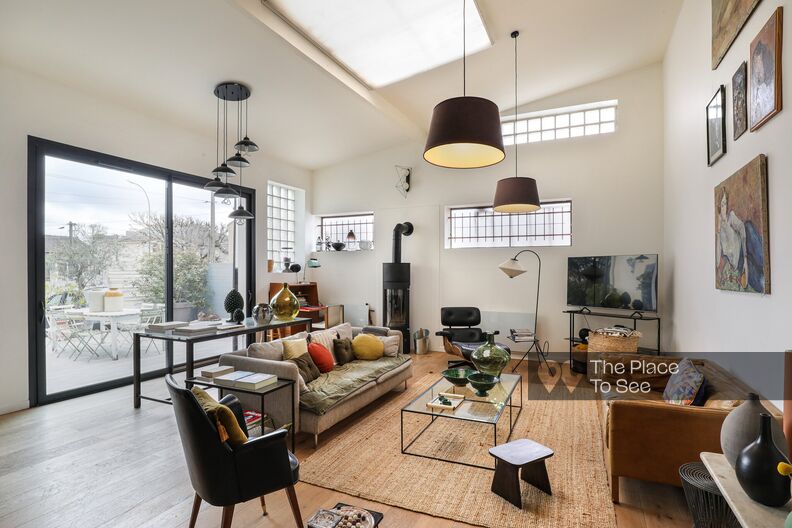 Renovated former factory transformed into a vintage industrial loft