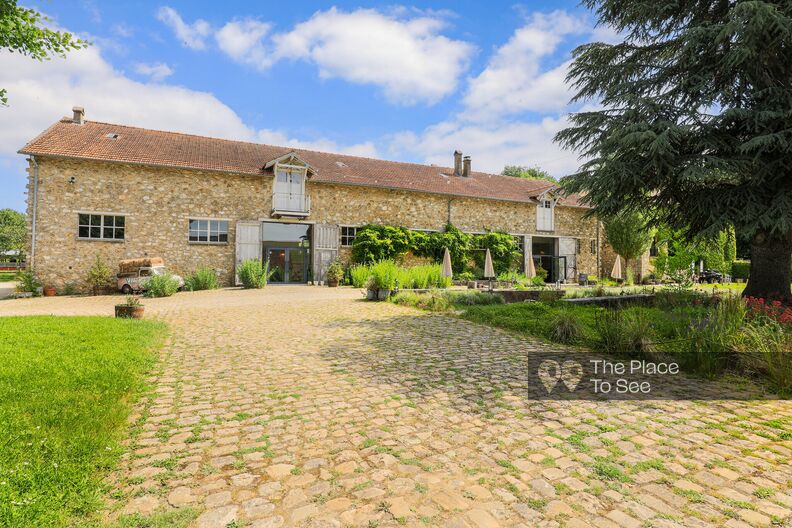 Renovated farm buildings with fields and reception hall