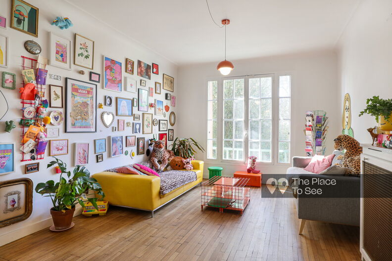 1930s house with colourful vintage pop interiors